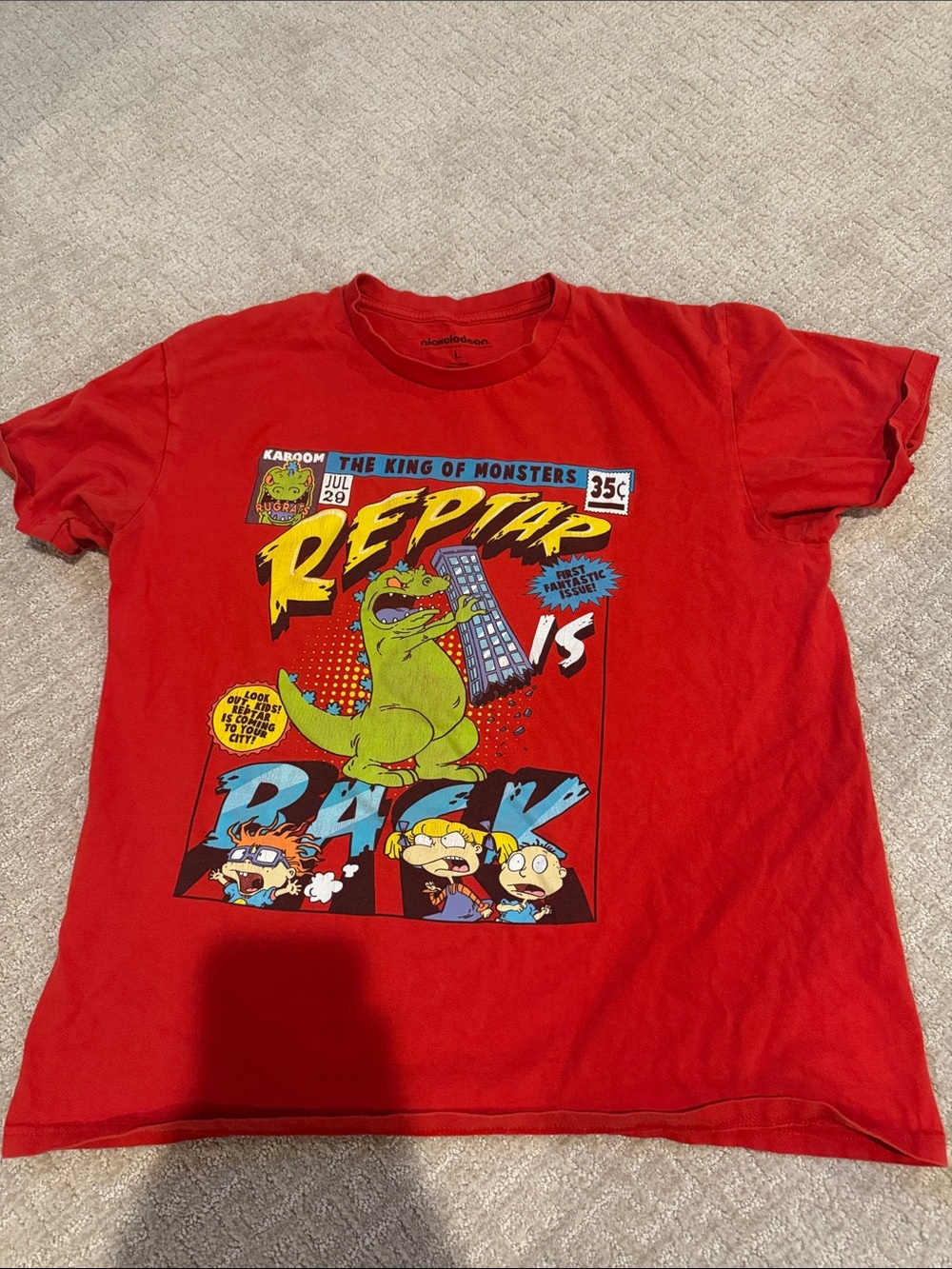 Nickelodeon Red Reptar Graphic Short Sleeve Tee